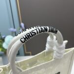 Dior Women CD Medium Dior Book Tote White Multicolor D-Lace Embroidery Macramé - Image 8