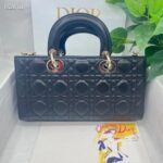 Dior Women CD Medium Lady D-Joy Bag Black Cannage Lambskin – Image 3