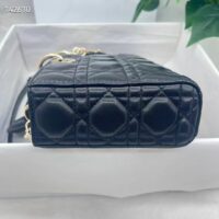 Dior Women CD Medium Lady D-Joy Bag Black Cannage Lambskin (5)