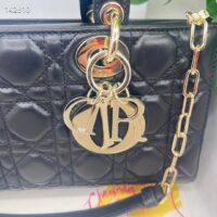 Dior Women CD Medium Lady D-Joy Bag Black Cannage Lambskin (5)