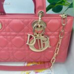 Dior Women CD Medium Lady D-Joy Bag Rust-Colored Cannage Lambskin - Image 4