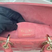 Dior Women CD Medium Lady D-Joy Bag Rust-Colored Cannage Lambskin (8)