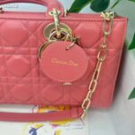 Dior Women CD Medium Lady D-Joy Bag Rust-Colored Cannage Lambskin - Image 9