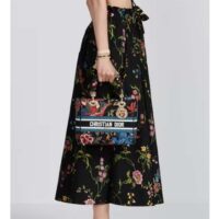 Dior Women CD Medium Lady D-Lite Bag Black Multicolor Dior Birds Embroidery (2)