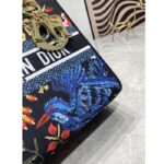Dior Women CD Medium Lady D-Lite Bag Black Multicolor Dior Birds Embroidery - immagine 7