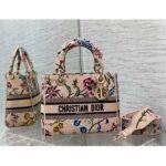 Dior Women CD Medium Lady D-Lite Bag Multicolor Raffia Embroidered Petites Fleurs - immagine 4