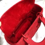 Dior Women CD Medium Lady Dior Bag Cherry Red Cannage Lambskin – Image 5