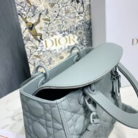 Dior Women CD Medium Lady Dior Bag Horizon Blue Cannage Lambskin (1)