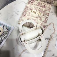 Dior Women CD Mini Lady Dior Bag Latte Cannage Lambskin (1)