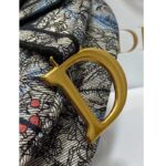 Dior Women CD Saddle Bag Denim Multicolor Dior Jardin Magique Embroidery - Image 13
