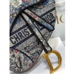 Dior Women CD Saddle Bag Denim Multicolor Dior Jardin Magique Embroidery - Image 12