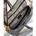 Dior Women CD Saddle Bag Denim Multicolor Dior Jardin Magique Embroidery - Image 11