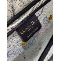 Dior Women CD Saddle Bag Denim Multicolor Dior Jardin Magique Embroidery (13)