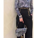 Dior Women CD Saddle Bag Denim Multicolor Dior Jardin Magique Embroidery - Image 17