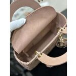 Dior Women CD Small Lady Dior My ABCDior Bag Pink Quilted-Effect Lambskin - Imagen 7