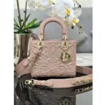 Dior Women CD Small Lady Dior My ABCDior Bag Pink Quilted-Effect Lambskin - Imagen 3
