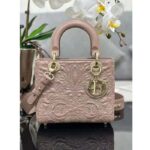 Dior Women CD Small Lady Dior My ABCDior Bag Pink Quilted-Effect Lambskin - Imagen 2