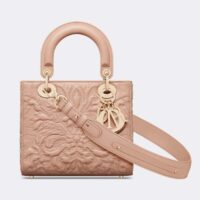 Dior Women CD Small Lady Dior My ABCDior Bag Pink Quilted-Effect Lambskin (4)