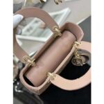 Dior Women CD Small Lady Dior My ABCDior Bag Pink Quilted-Effect Lambskin - Imagen 8