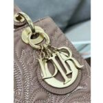 Dior Women CD Small Lady Dior My ABCDior Bag Pink Quilted-Effect Lambskin - Imagen 10