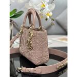 Dior Women CD Small Lady Dior My ABCDior Bag Pink Quilted-Effect Lambskin - Imagen 4