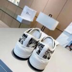 Dior Women Shoes CD Walk'N'Dior Platform Sneaker White Black Cotton Embroidered Plan De Paris - Image 7