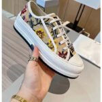 Dior Women Shoes CD Walk'N'Dior Sneaker Beige Multicolor Raffia Embroidered Petites Fleurs - immagine 7