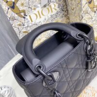 Dior Women Small Lady Dior My Abcdior Bag Black Ultramatte Cannage Calfskin (2)