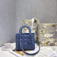 Dior Women Small Lady Dior My Abcdior Bag Royal Blue Cannage Lambskin (1)