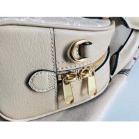 Gucci GG Unisex Ophidia Mini GG Top Handle Bag Beige White Supreme Canvas (6)