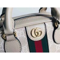 Gucci GG Unisex Ophidia Mini GG Top Handle Bag Beige White Supreme Canvas (6)