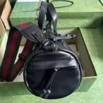 Gucci GG Unisex Small Duffle Bag Tonal Double G Black Leather - Imagen 4