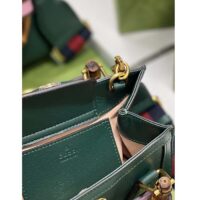 Gucci GG Women Diana Mini Tote Bag Green Leather Double G (3)