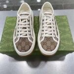 Gucci GG Women's GG Sneaker Beige Ebony Original GG Canvas Flat 5 Cm Heel - Image 4