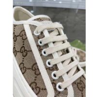 Gucci GG Women’s GG Sneaker Beige Ebony Original GG Canvas Flat 5 Cm Heel (11)