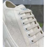 Gucci GG Women's GG Sneaker White Original Canvas Flat 5 Cm Heel - Image 9