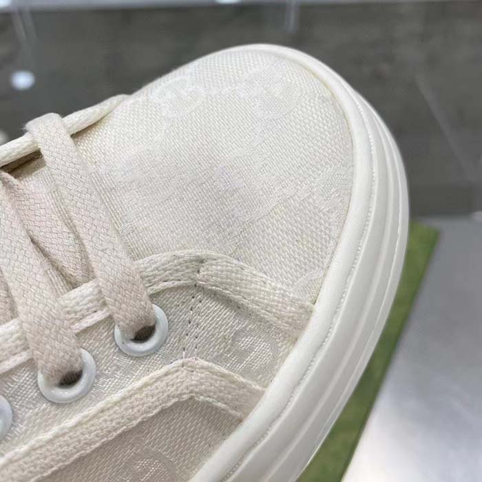 Gucci GG Women’s GG Sneaker White Original Canvas Flat 5 Cm Heel (4)