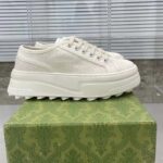 Gucci GG Women's GG Sneaker White Original Canvas Flat 5 Cm Heel - Image 3