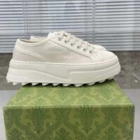 Gucci GG Women’s GG Sneaker White Original Canvas Flat 5 Cm Heel (7)