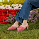 Gucci GG Women's Mid-Heel Slide Sandal Pink Fabric Horsebit 5.6 Cm Heel - Image 13