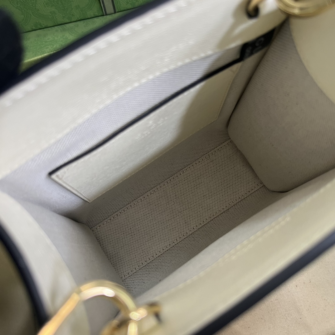 Gucci Unisex Animal Print Mini Tote Bag Beige Ebony GG Supreme Canvas (5)