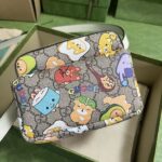 Gucci Unisex Animal Print Multi-Function Bag Beige Ebony GG Supreme Canvas - immagine 6