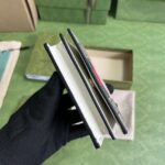 Gucci Unisex Animals Print Card Case Wallet Beige Ebony GG Supreme Canvas - immagine 8