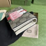 Gucci Unisex Animals Print Card Case Wallet Beige Ebony GG Supreme Canvas - immagine 4