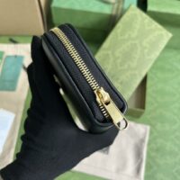 Gucci Unisex GG Blondie Zip Around Wallet Black Leather Round Interlocking G (1)