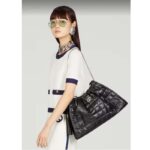 Gucci Unisex GG Deco Medium Tote Bag Black Quilted Leather Interlocking G – Image 11