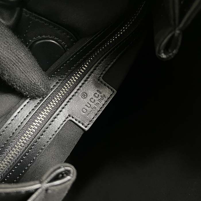 Gucci Unisex GG Deco Medium Tote Bag Black Quilted Leather Interlocking G (4)