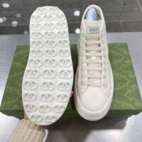 Gucci Unisex GG High Top Sneaker White Original GG Canvas Flat Interlocking G (6)