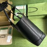 Gucci Unisex GG Ophidia Medium Tote Bag Black Leather Double G - immagine 6