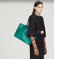 Gucci Unisex GG Ophidia Medium Tote Bag Green Leather Double G (2)